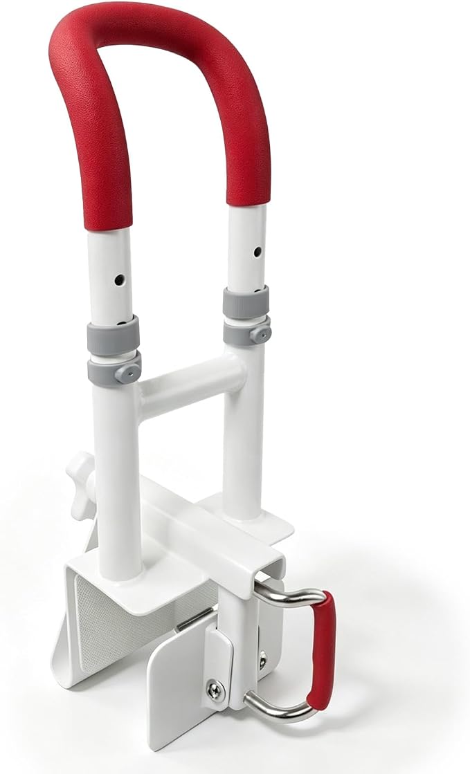 Bathtub Safety Rail with Double Bathtub Handles for Seniors, Adjustable