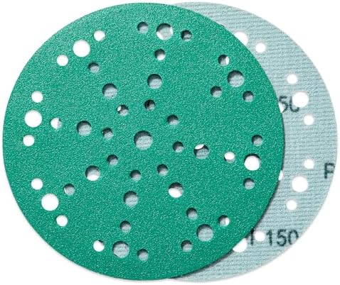 6" 150 Grit Sanding Discs, 49-Hole Hook & Loop for Festool Sanders, 50 Pcs