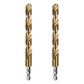SALI Cobalt Drill Bit Set,2 Pack 7/16 Inch High Speed Steel Hex Shank Jobber Drill Bits, for Hardwood, Aluminum,Metal,Copper,Alloyed Steel
