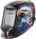 VEVOR Welding Helmet Auto Darkening, 3.94" x 3.15" True Color Welding Hood, 1/1/1/1 Solar-Powered Welder Mask 4 Arc Sensors, Wide Shade 4/5-9/9-13 for TIG MIG ARC Weld Grinding Cutting - METIS Series