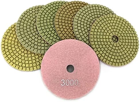 HEAGER Grinding Discs,Grinding Wheel,Angle Grinder, 10PCS/Set 4Inch Diamond Polishing Pads Flower Point Wet Polishing Pad for Marble Diamond Abrasive Pad(800)