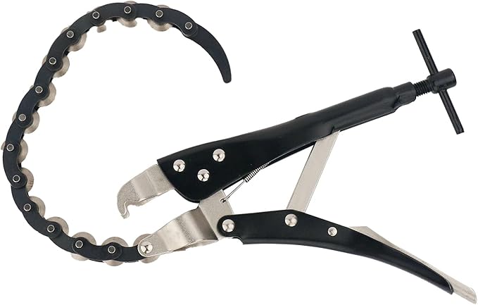 MacWork Tailpipe Cutter，Exhaust Tube Chain Cutter，Features Pipe Cutter Chain/Cutting Wheels，Black