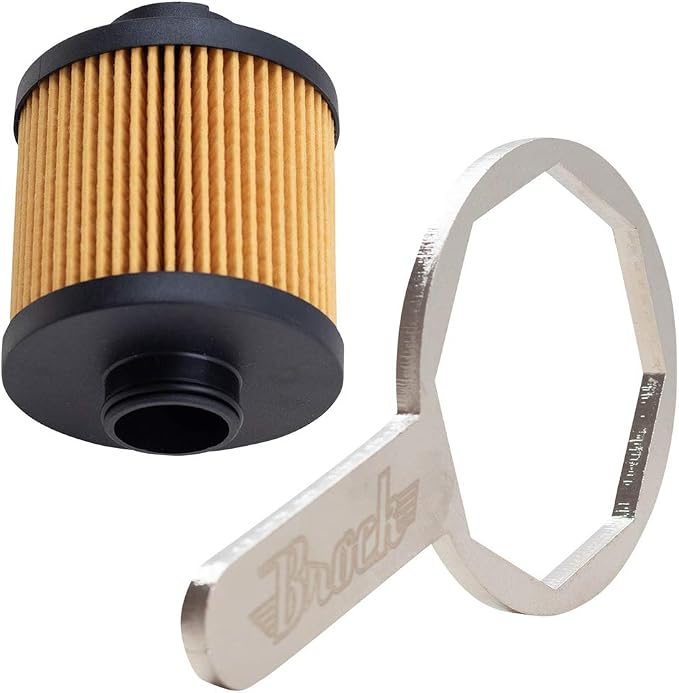 Brock Replacement Oil Filter with Wrench Tool Set Kit Compatible with 2004-2008 Gallardo Spyder Coupe Superleggera SE Base Nera 07L115561C