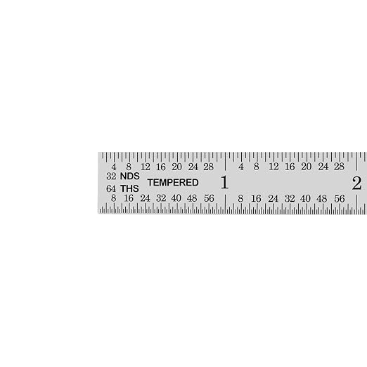 PEC Tools 6" Flexible Mechinist Rule, High-Quality Stainless Steel, 3R Graduation (1/32", 1/64", 1/10", 1/50"), PEC Pocket Metal Ruler Trusted by Professionals Since 1960, Made in USA