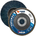 Weiler 50803 Big Cat High Density Abrasive Flap Disc, Type 27, Round Hole, Phenolic Backing, Zirconia Alumina, 4-1/2" Dia., 40 Grit (Pack of 10)