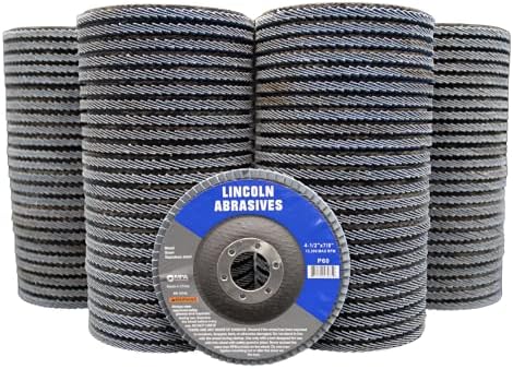 100 Pack Flap Discs 60 Grit 4.5" x 7/8" Sanding Wheels