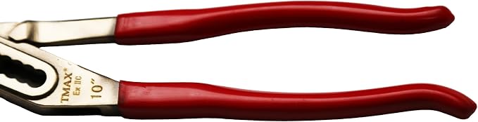 TMAX Non-Sparking 10" Adjustable Water Pump Plier, Aluminum Bronze Safety | Alligator V-Jaw, Tongue & Groove Joint | Spark-Free Non-Magnetic Corrosion-Resistant | Safety Tool For Hazardous Environment