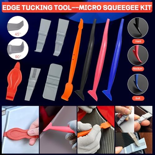 80PCS Window Tint Kit Vinyl Wrap Tool for Car Tinting Tools witn Storage Bag,Bulldozer Squeegee,Windshield Back Tint Scraper, Small Rubber Squeegee, Wrap Stick for Car Wrapping Film Installation