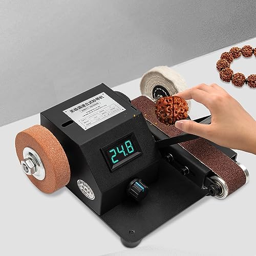 Mini Belt Sander,Benchtop Sander Electric Bench Grinder Spindle Sander 0-90° Adjustable Polishing Grinding Machine W/Digital Display For Metal, Wood, Acrylic,Jewelry