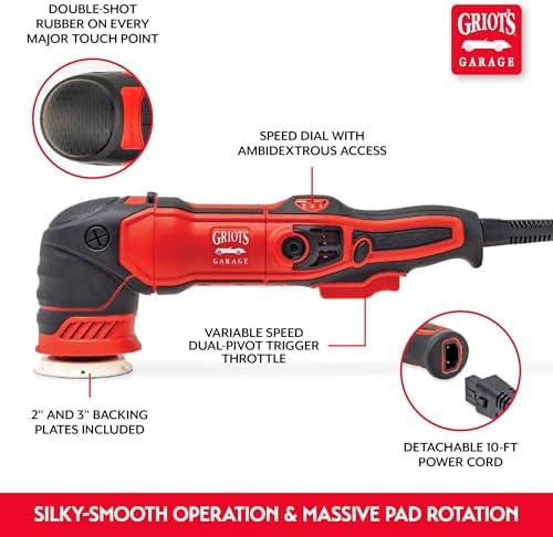 Griot's Garage 10913 G13 Mini Long Throw Orbital 700 W Polisher, 13 mm