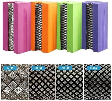 Concave Electroplated Diamond Sanding Block, 400 Grit Curved Polishing Pad for Grinding Trimming Granite Marble Glass Stone Tile Wood (1 Piece)