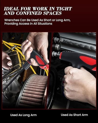 Lichamp 8 Pieces SAE T Handle Allen Wrench Set, 5/64-3/8 Inch, Ball Head | Ball Head, Standard Long Tee Handle Allen Hex Key Set, Heavy Duty Excellent