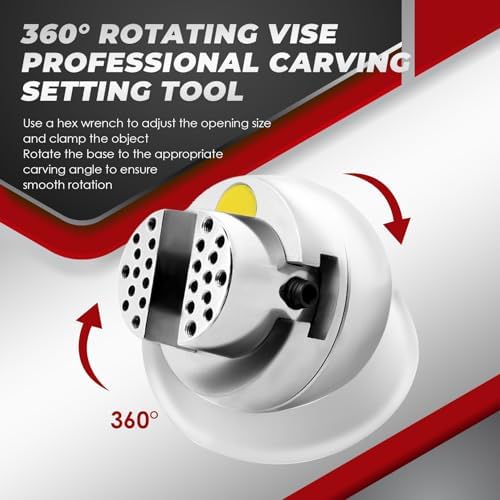 Nakkaa 3 Inch Ball Vise 360° Rotating Professional Carving Setting Tool