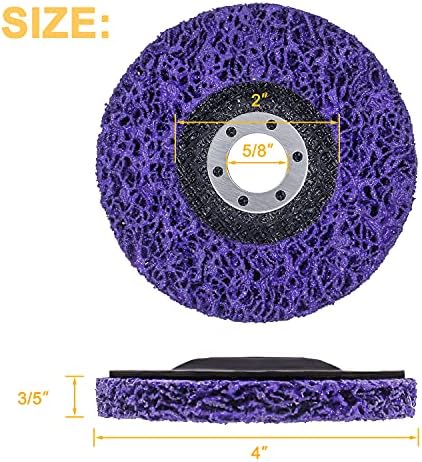 12 Pack 4" x 5/8" Strip Discs Stripping Wheel Fit Angle Grinder Clean and Remove Paint Coating Rust Welds Oxidation