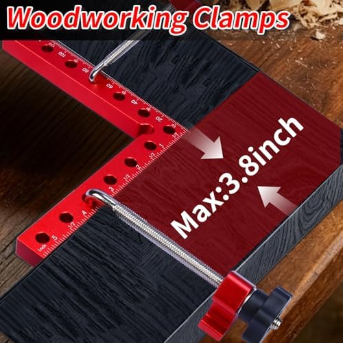 4PCS 5.5" 90° CNC Aluminum Corner Clamps for Woodworking