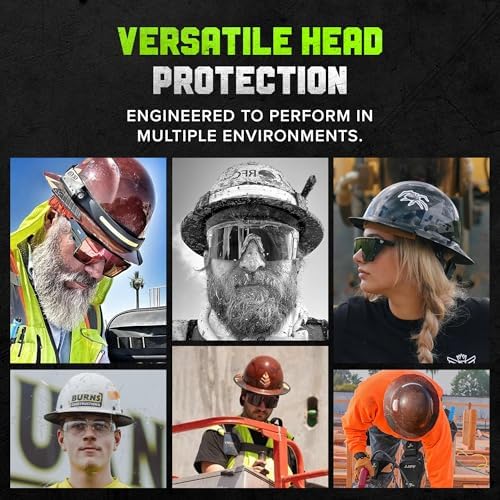 LIFT SAFETY Dax Carbon Fiber Full Brim Hard Hat | Safety/Construction Helmet w/ 6 Point Suspension for Comfort & Impact Protection