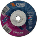 Weiler 58316 4-1/2 x 1/8 Tiger Ceramic Type 27 Cut Off/Grind Combo Wheel CER30T 5/8-11 Nut (Pack of 10)