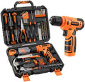 157-Piece Tool Set, 8V Cordless Drill Set, Hand Tool Kit for Men and Women