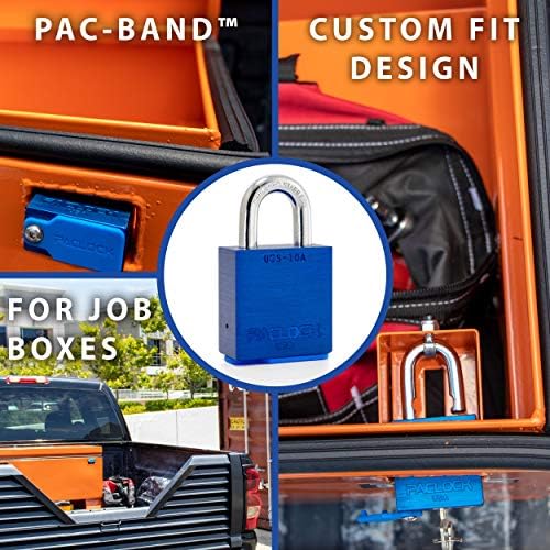 PACLOCK's 10-Series Universal Jobsite Box Lock, Standard Rekeyable (SR), Keyed Differently w/ 2 Keys, Silver