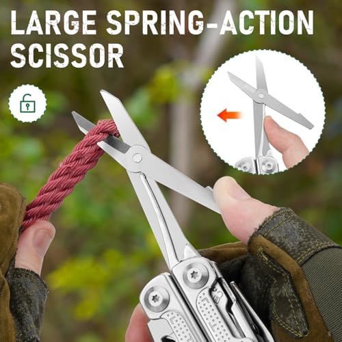BIBURY Multitool Pliers Pro with 440A Knife & Full Size Scissors, BI2049