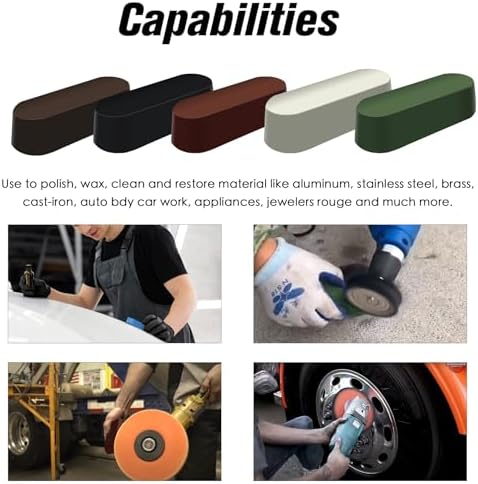 9PCS Aluminum Polishing Kit,Buffing Wheel with Solid One-Piece Hub