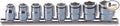 Ko-ken RS3450M/8 3/8 Sq. Dr. Socket set 8mm-19mm Nut Grip 200mm 8 pieces