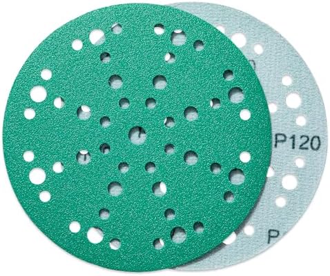 6" 120 Grit Sanding Discs, 49-Hole Hook & Loop for Festool Sanders, 100 Pcs