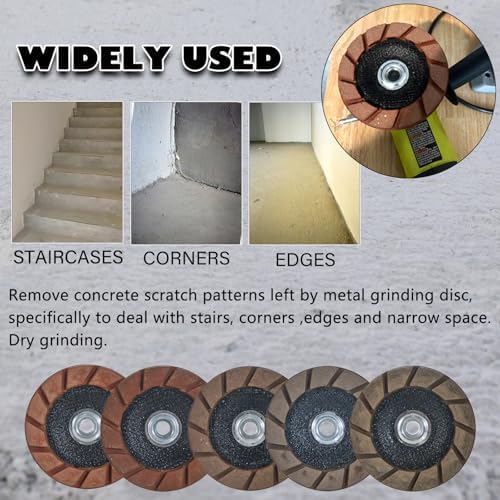 5" Ceramic Bond Diamond Cup Wheel for Concrete, 5/8-11, 400 Grit