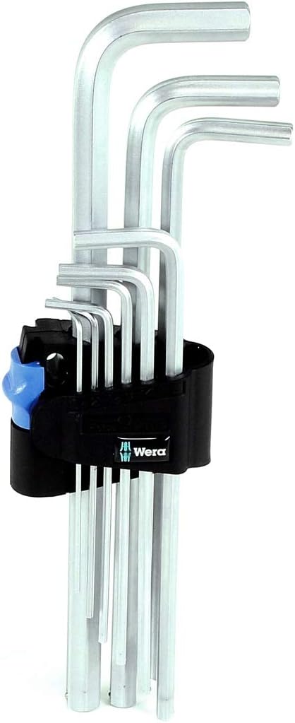 Wera 05022130001 950/9 L HEX-PLUS HF 1 L-KEY SET, METRIC, CHROME-PLATED, WITH HOLDING FUNCTION, 9 PIECES