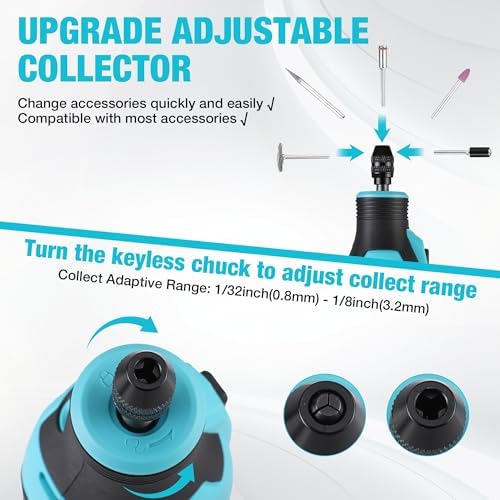 DURATECH 12V Cordless Rotary Tool Kit with 118PCS Accessories