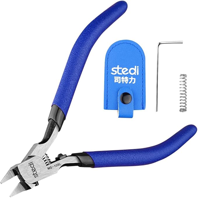 stedi Ultimate Model Nippers,[Left Hand Version] Sprue Cutter Ultra-thin Single-edged Hobby Nipper for Gundam Repairing Plastic Model and Miniature Model, 5-inch