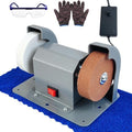 Electric Knife Sharpener Grinder 110V 2-in-1 Variable Speed Mini Bench