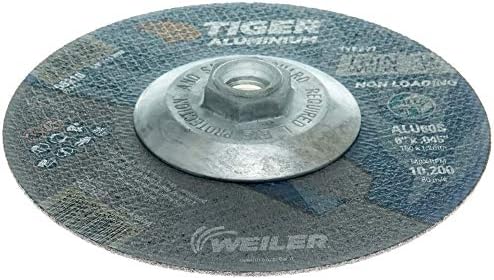 Weiler 58210 6 Inch Cutting Wheel, Tiger Aluminum Non-Loading Contaminant-Free High Performance Cutting, .045" ALU60S Type 27 5/8"-11 Hub, Pack of 10