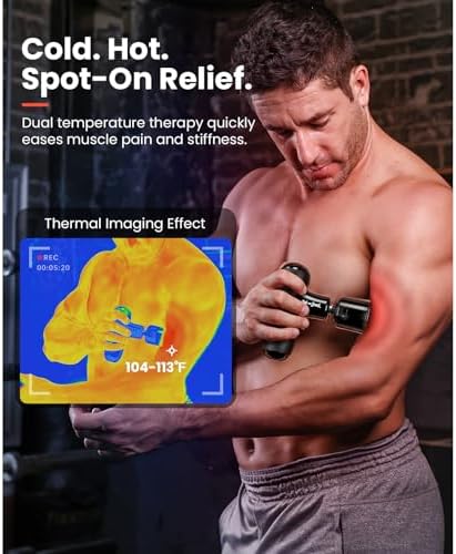 BOB AND BRAD Q2 Pro Mini Massage Gun with Heat and Cold, Pocket-Sized Deep Tissue Massager, HSA Portable Percussion Muscle Massager Gun, Ultra Small & Quiet Muscle Massager, FSA Eligible
