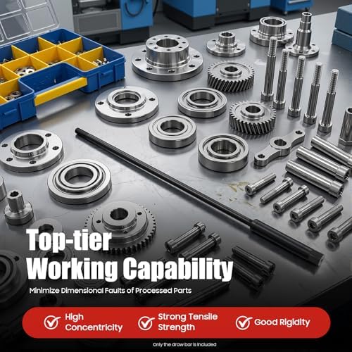 R8 Milling Machine Pull Rod, 7/16 Thread R8 Draw Bar Overall Drawbar For Bridgeport Milling Machine Part