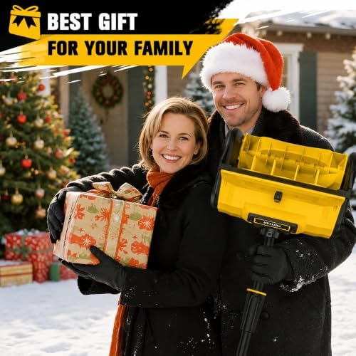 13 Inch Cordless Snow Shovel, Compatible with 20V DeWalt Battery, Electric Brushless Snow Shovel with Directional Plate, for Pathway, Patio, Deck, Driveway, Yellow(Tool Only)