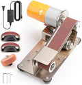 SI FANG Electric Mini Belt-Sander Knife Sharpener, 7 Speeds Portable Bench Grinder Sanding Machine, DIY Tool for Knife Sharpening, Metal Wood Working, Crafts