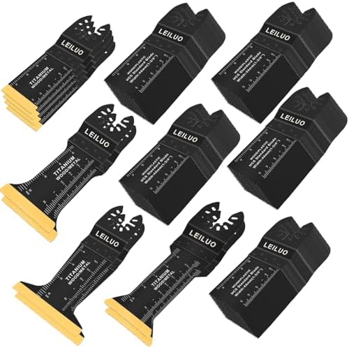 LEILUO 110Pcs Oscillating Saw Blades, Multitool Blade Set, Titanium Blade