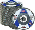 Sali 10 Pack Flap Disc 60 Grit 4.5" x 7/8-Inch Sanding Disc Bevel Type #29 Premium and Industrial Angle Grinder Grinding Wheel High Performance Edge Grinding