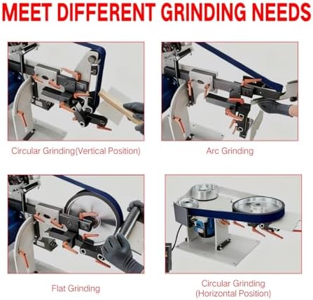 Belt Sander, 1500W Power with 2.2KW VFD, 72x2 inch Belt SizeKnife Sharpener, with 3 Grinding Moulds & 3PCS zirconia corundum sand beltsSanding Belts Compatible with 72"- 82 * 2" Belts