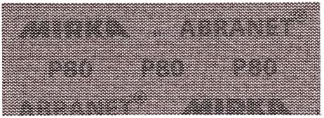 Mirka Abranet Net Sheets Sandpaper 2.75 x 8 inch Grit 80 10 pcs