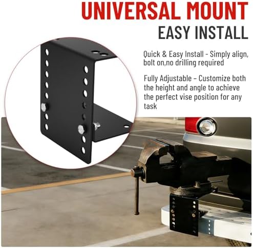 Black Bumper Vise Mount Heavy Duty Truck Vise Mount