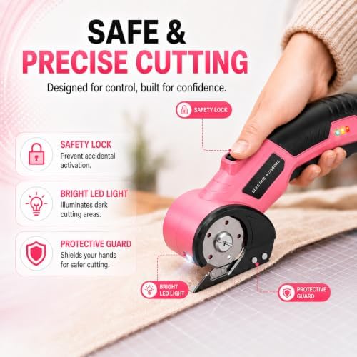 Cordless Electric Scissors 4.2V Powerful Cardboard Cutter, 2600mAh