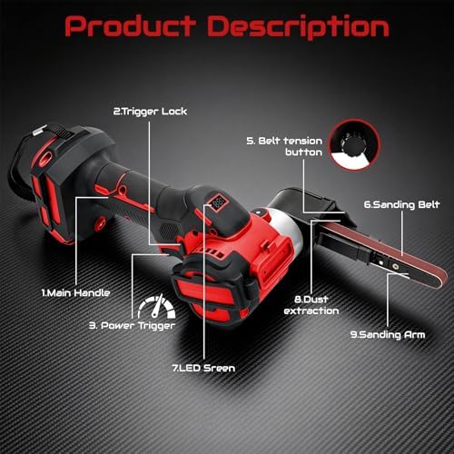 Cordless Belt Sander Compatible with Milwaukee M18 Battery (Tool Only)