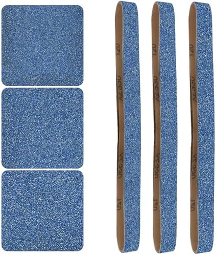 1x42 Inch Sanding Belts 12 Pcs 3 Grits Sizes (4 Each of 80/120/150 Grits) Heavy Duty Belt Sander Zirconia Belt Sander Paper for Wood, Metal, Stainless Steel, Cars, and Furniture