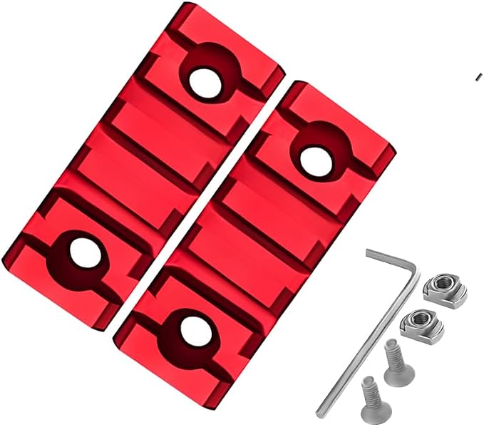 Gotical Combo of 5 Slots & 7 Slots M-Lock Rail Picatinny Rail Section Adapter Super Value Pack M-Lock with Set of Screws ML0K Picatinny Accessory Rail (Pack of 8 - Slots, Trigger & Attachment)