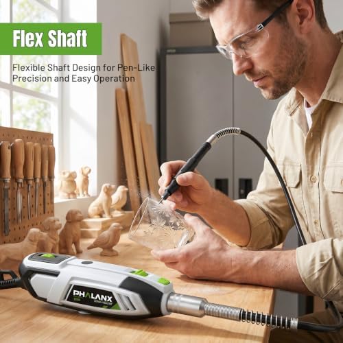 200W Rotary Tool Kit, 10000-38000 RPM 6 Speed Multi-Tool with Flex Shaft & 132pcs Accessories Kit, Power Rotary Tools for DIY Crafts, Engraving, Sanding, Polishing & Drilling