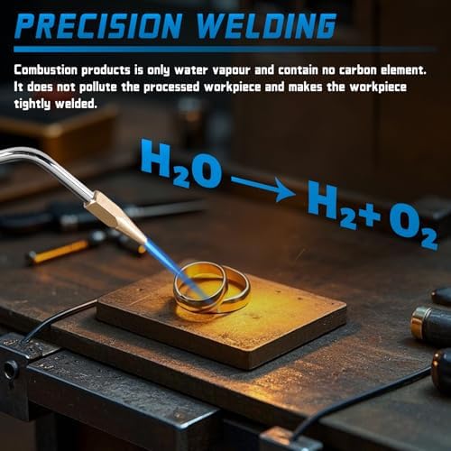 Digital Acrylic Flame Polisher 96L/H Touch Screen Flame Polishing Machine Oxygen Hydrogen Water Welder for Acrylic Polishing, Silver Jewelry Repairing, Glass 110V