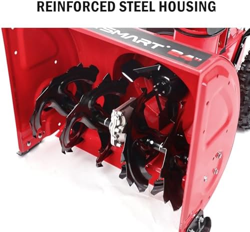 PowerSmart Self-Propelled 2-Stage Gas Snow Blower 24-inch 212cc Engine with Electric Start, Reinforced Steel Housing