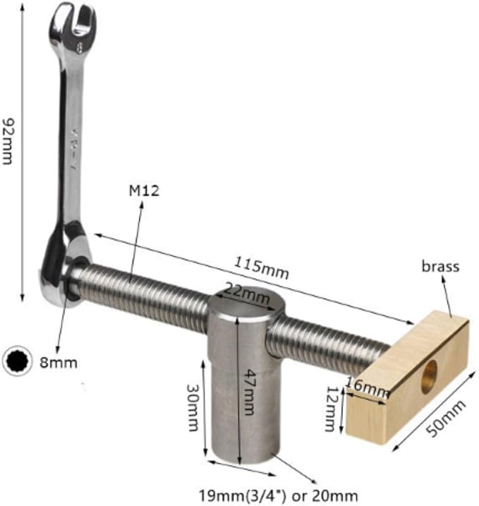 Generic Bench Dog Clamp Stainless Steel Carpentry Bench Workbench Stop Hold Carpentry Clamp for Workshop